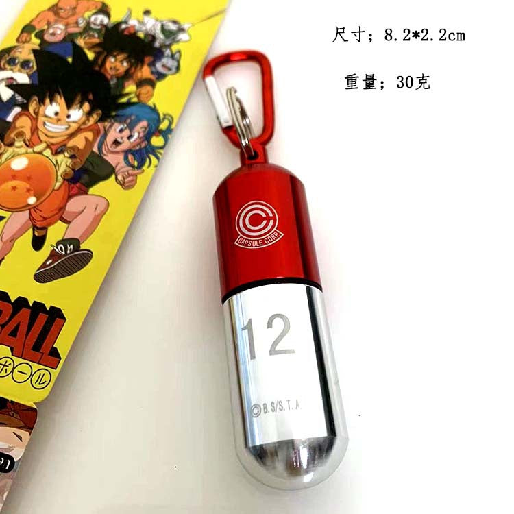 Wholesale Time Capsule Bottle Pill Shape Aluminum Alloy Toothpick Box Keychain